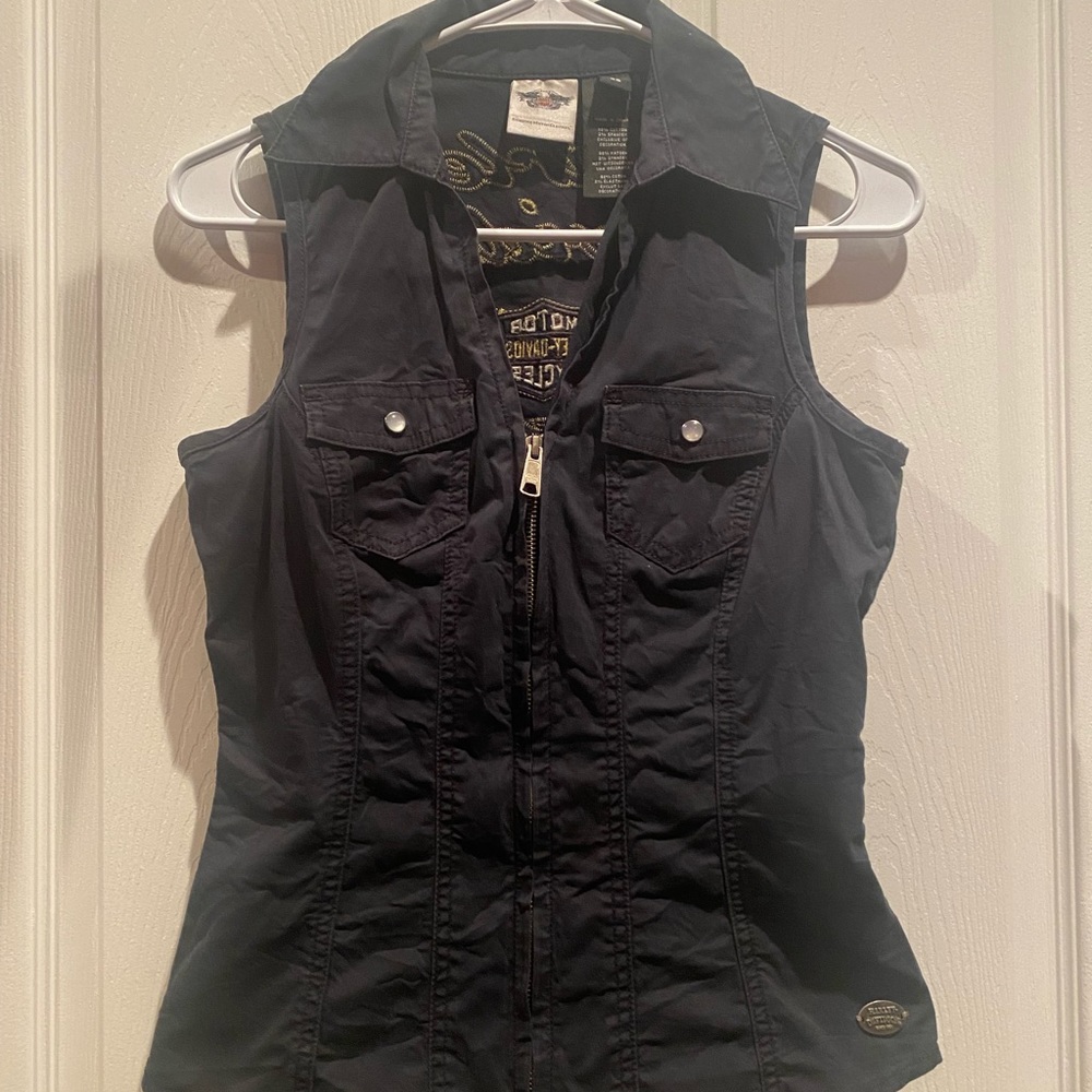 Harley Davidson zip up shirt